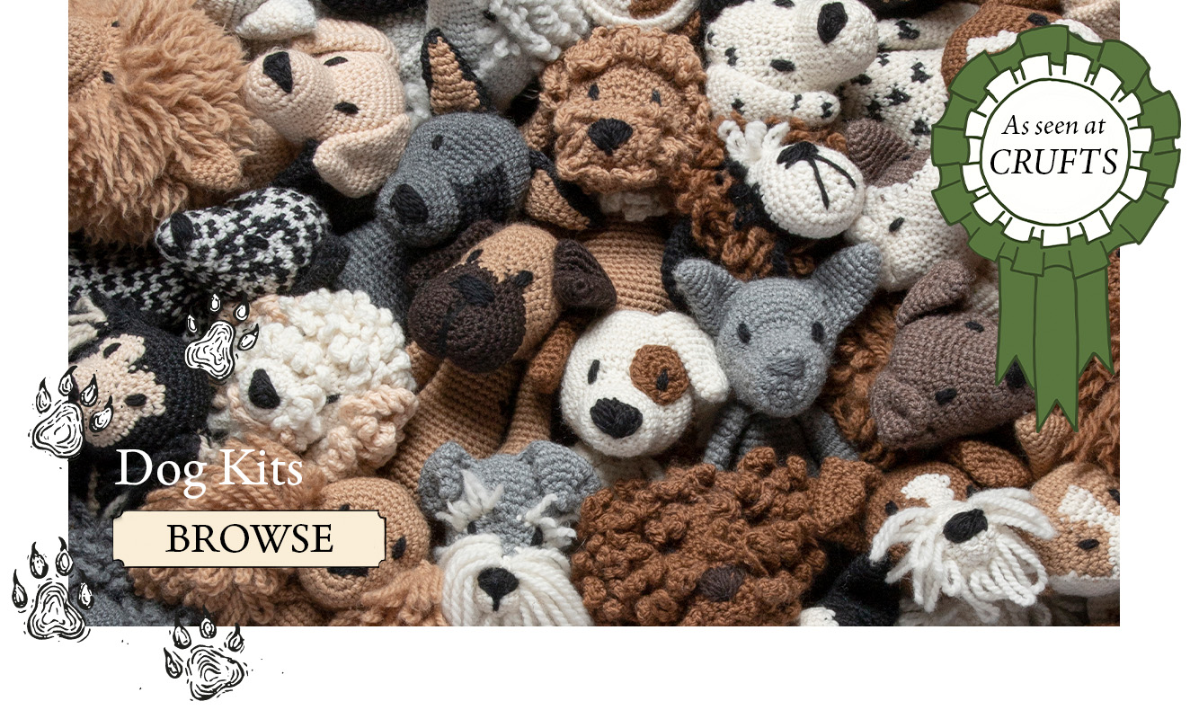 Dog crochet kits patterns toft crufts